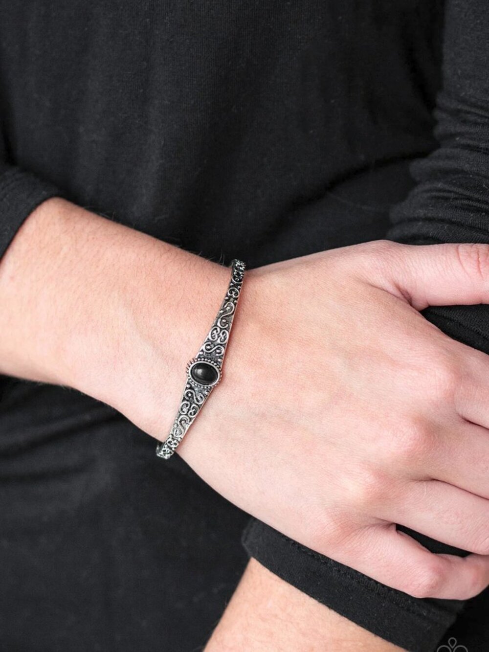 Paparazzi Jewelry Accessories - Make Your Own Path - Black Bracelet - Vintage